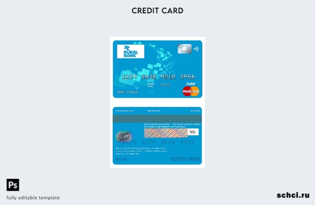 цифровая загрузка шаблона Mastercard австралийского сельского банка